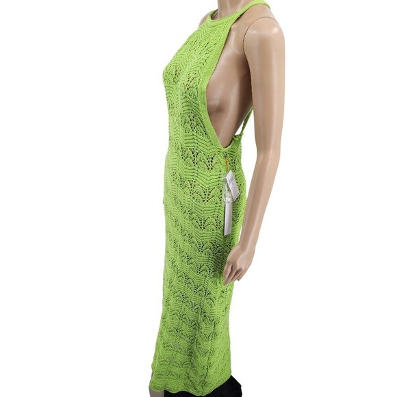 House of Harlow Lime Crocheted Maxi Dress, Women's Small NWT - Picture 1 of 13